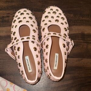 Pink Studded Kids Dress Shoes